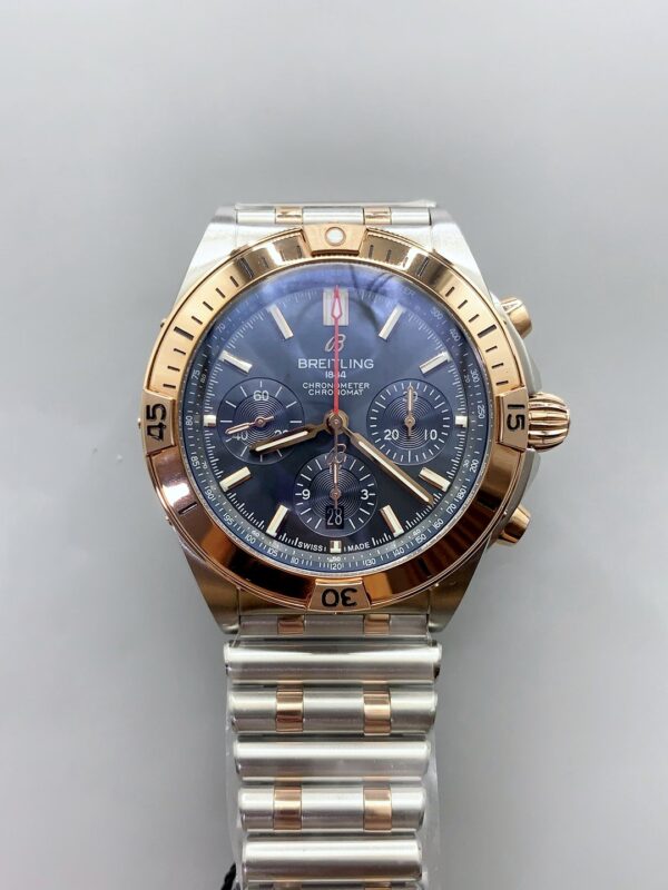 Breitling Chronomat B01 42 Edition 2 Tone Rose Gold with Grey Dial (1:1Super Cloen)