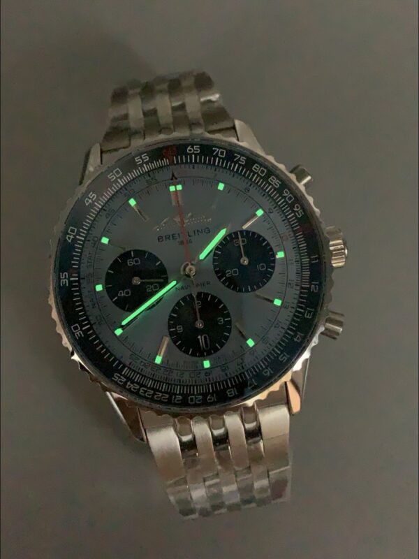 Breitling Navitimer with blue dial and steel bracelet (1:1Super Cloen)