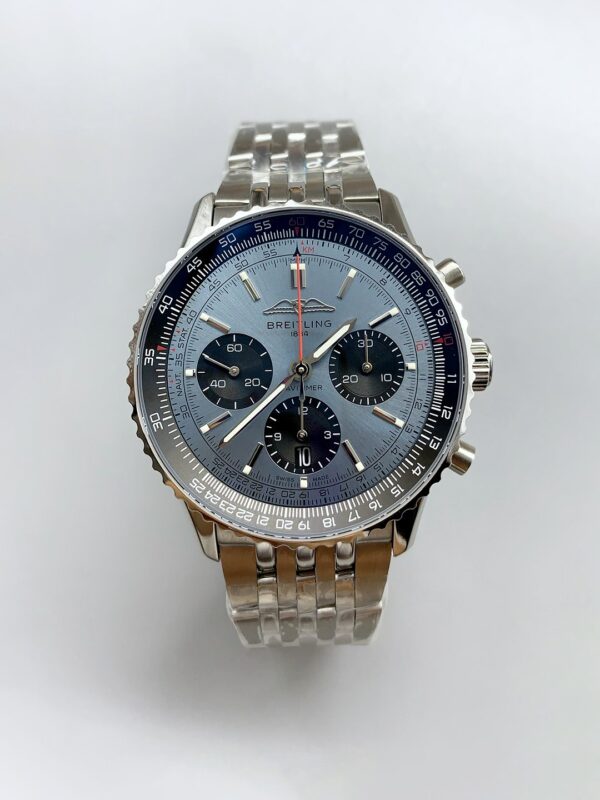 Breitling Navitimer with blue dial and steel bracelet (1:1Super Cloen)