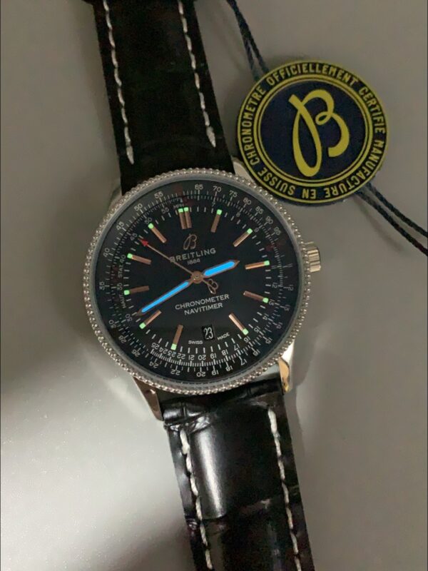 Breitling Navitimer 1 Automatic in Black Dial – Leather Strap (1;1Super Clone)