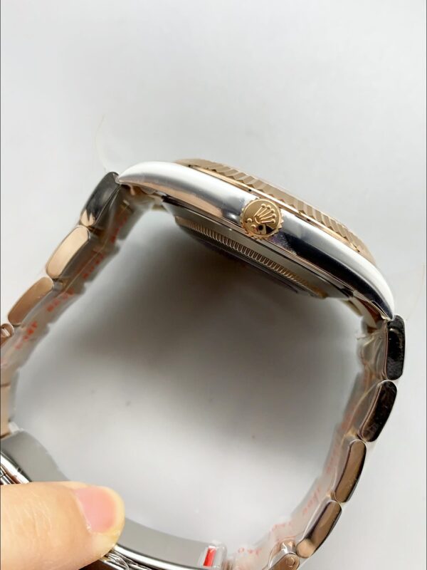 Rolex Datejust 41MM Two Tone Rose Gold Plating Brown Dial Watch(1:1Super Clone )