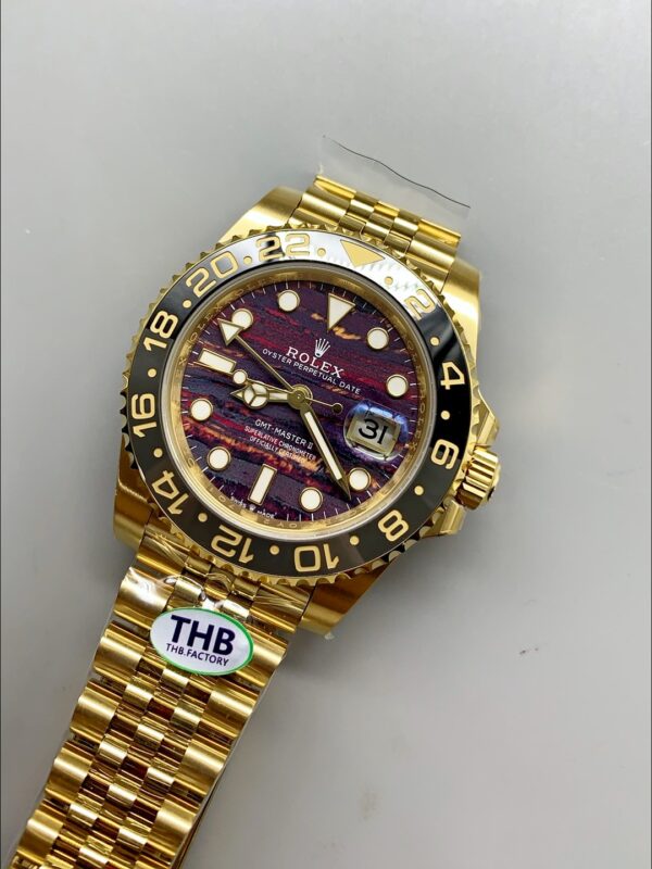 Rolex GMT-Master II Tiger Eye Dial Gold and Steel Bracelet (1:1 Super Clone)