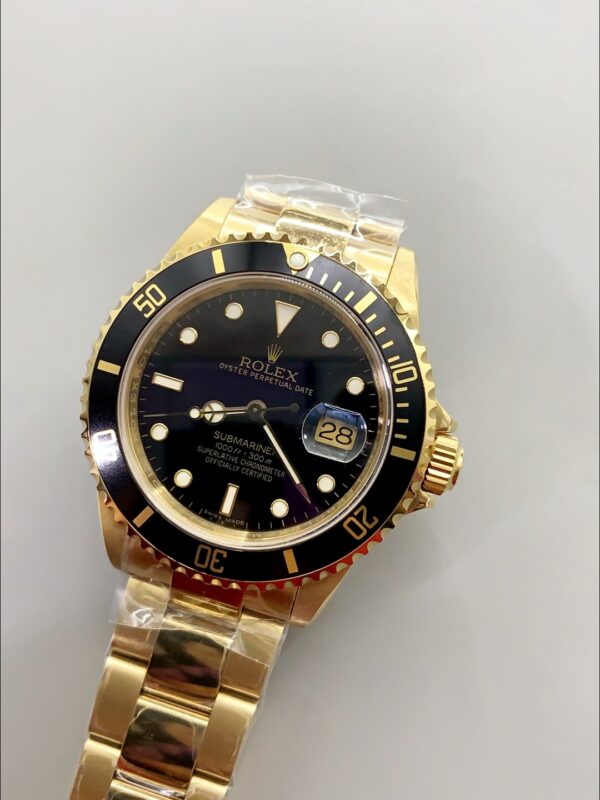Rolex Submariner 16618 Gold Watch with Swiss 3135 Movement(1:1Super Clone)