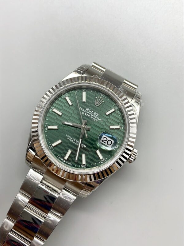 Rolex Datejust Cal.3235 Movement 904L Steel 41MM – Green Fluted Motif Dial (1:1Super Clone)
