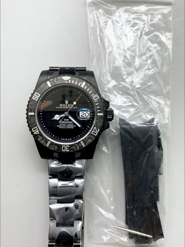 Rolex Submariner DiW DLC Coated Steel Casing Black Ceramic Bezel Edition Watch(1:1Super Clone)