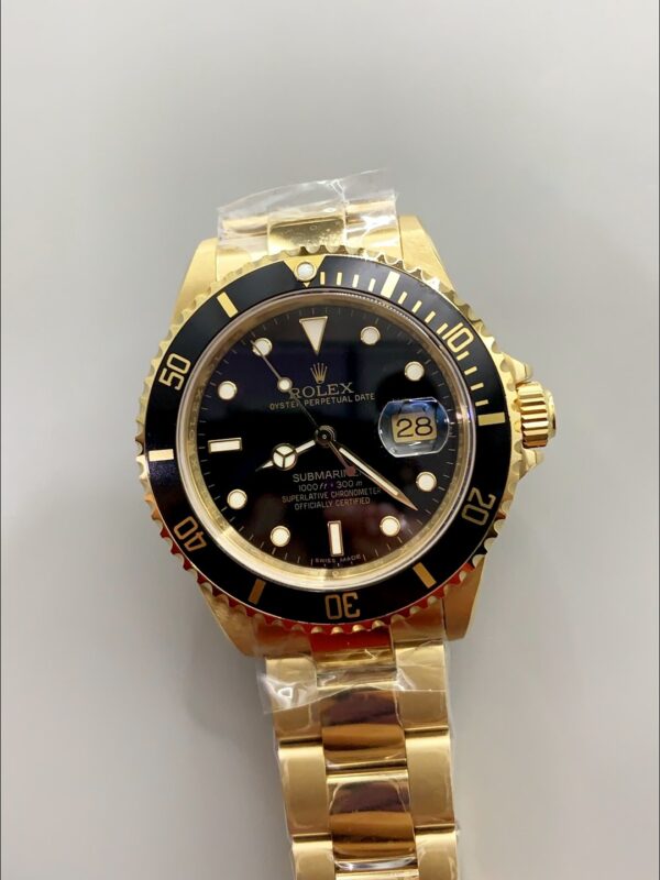 Rolex Submariner 16618 Gold Watch with Swiss 3135 Movement(1:1Super Clone)