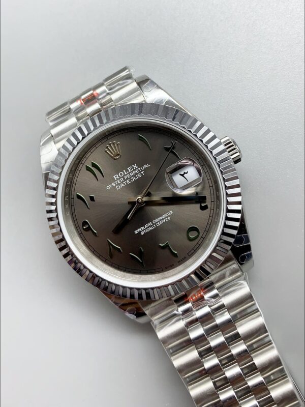 Rolex Datejust M126300 41MM ETA3235 Grey Arabic Dial – 904L Steel Casing(1:1Super Clone)