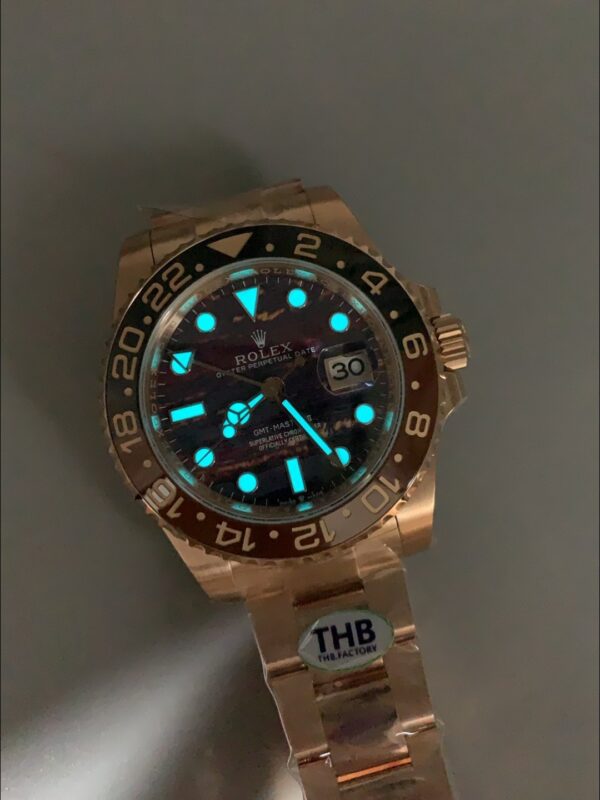 Rolex GMT Masters II 126715CHNR Rose Gold Tiger Iron Dial(1:1Super Clone )