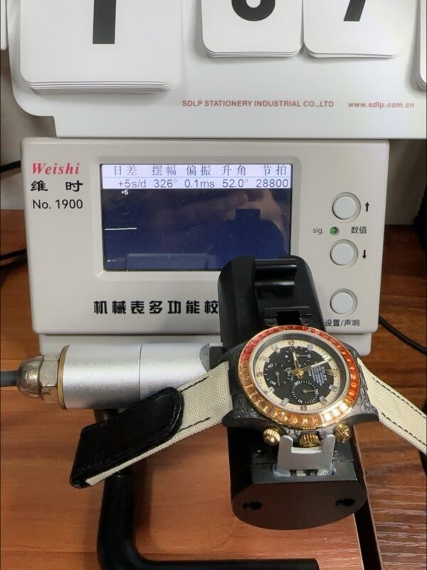 Rolex Daytona DiW Carbon Edition Rainbow Bezel – Forged Carbon Casing Beige Strap(1:1Super Clone )