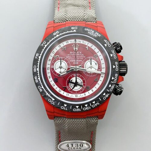 Rolex Daytona Edition Watch in Red Dial Red Carbon Casing (1:1 Super Clone)
