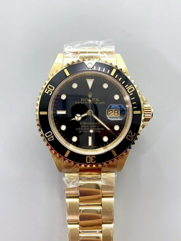 Rolex Submariner 16618 Gold Watch with Swiss 3135 Movement(1:1Super Clone)