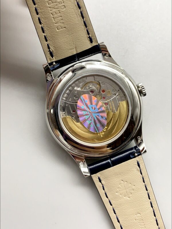 Patek Philippe Annual Calendar Blue Dial Leather Strap 1:1 Superclone