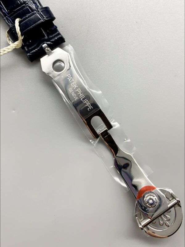 Patek Philippe Annual Calendar Blue Dial Leather Strap 1:1 Superclone