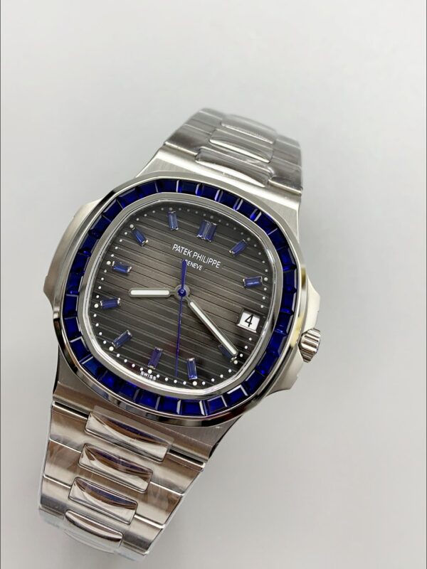 Patek Philippe Nautilus Stainless Steel Grey Blue Dial 1:1 Superclone