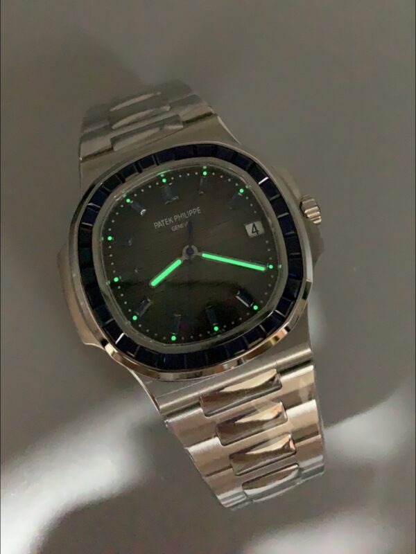 Patek Philippe Nautilus Stainless Steel Grey Blue Dial 1:1 Superclone