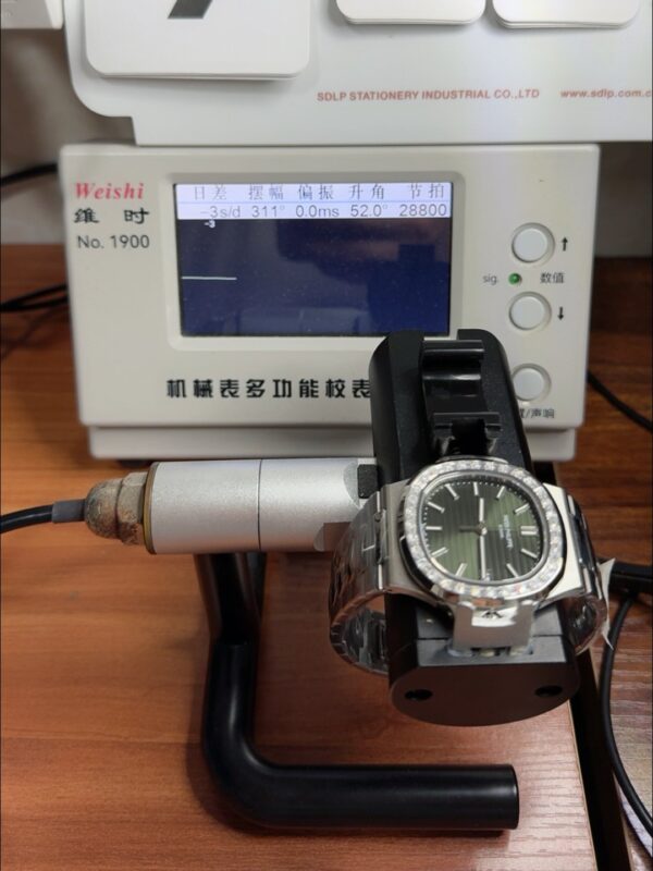 Patek Philippe Nautilus Black Dial Diamond Bezel Stainless Steel Bracelet 1:1 Superclone