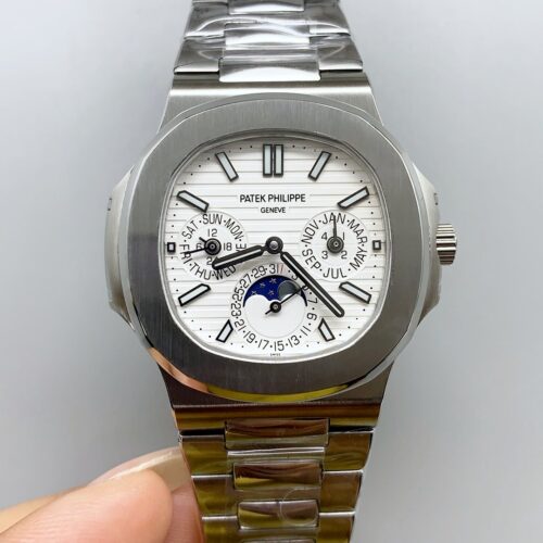 Patek Philippe Nautilus 5740 Perpetual Calendar Stainless Steel White Dial (1:1Super Clone)