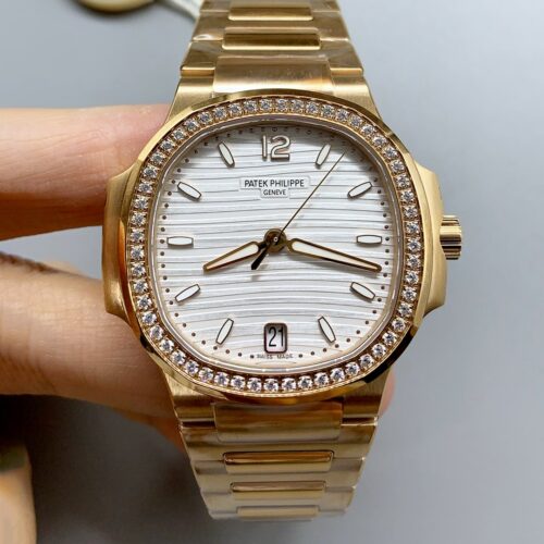Patek Philippe Nautilus 7118R 35MM Rose Gold White Dial(1:1Super Clone)