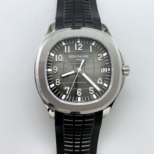 Patek Philippe Aquanaut Stainless Steel Black Dial Rubber Strap 1:1 Superclone