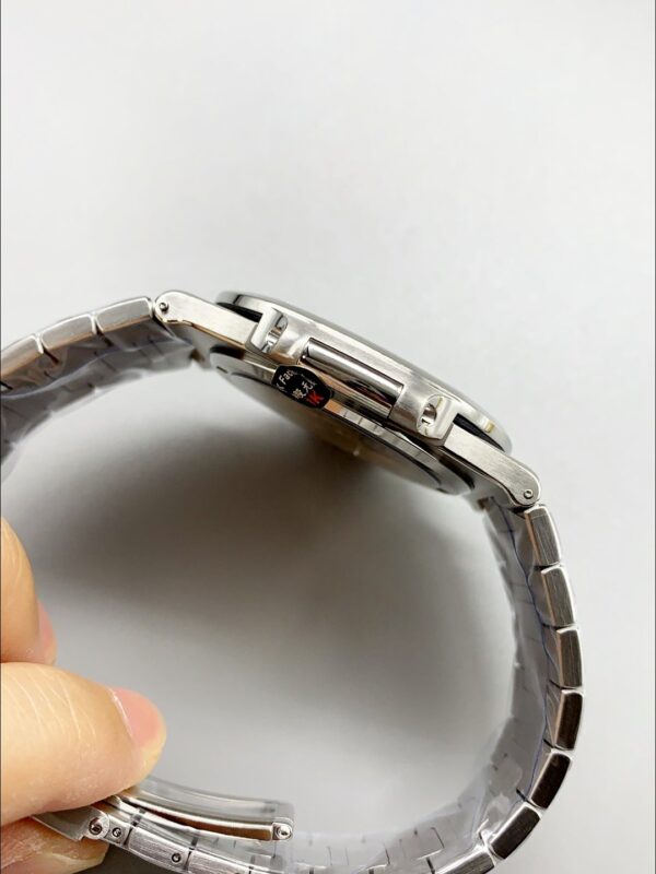 Patek Philippe Nautilus Black Stripe Dial Diamond Bezel Stainless Steel Bracelet Date 1:1 Superclone