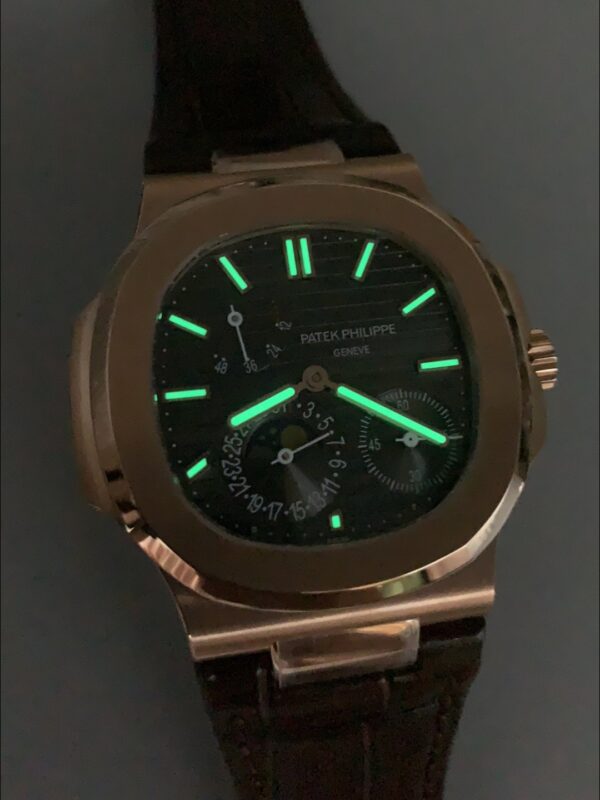 Patek Philippe Nautilus 5712/R Grey Dial Leather Strap(1:1Super Clone)