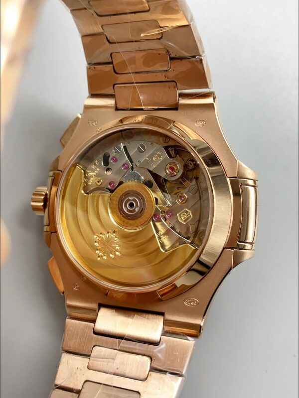 Patek Philippe Nautilus 5980/R Rose Gold 904L Steel Case in Black Dial(1:1 Super Clone)