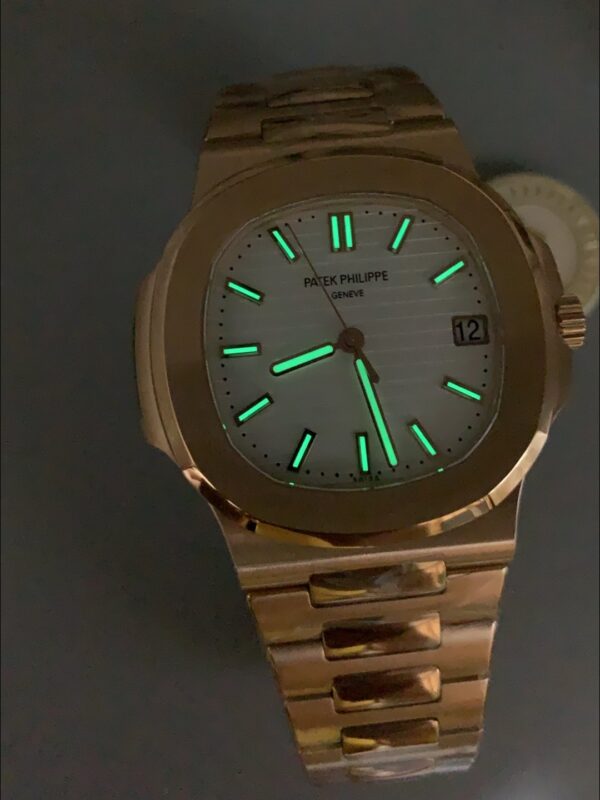Patek Philippe Nautilus 5711/1R-001 in Rose Gold White Dial(1:1Super Clone)