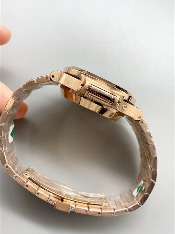 Patek Philippe Nautilus 5980/R Rose Gold 904L Steel Case in Black Dial(1:1 Super Clone)