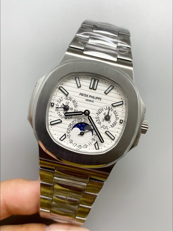 Patek Philippe Nautilus 5740 Perpetual Calendar Stainless Steel White Dial (1:1Super Clone)