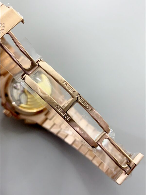 Patek Philippe Nautilus 5980/R Rose Gold 904L Steel Case in Black Dial (1:1Super Clone)