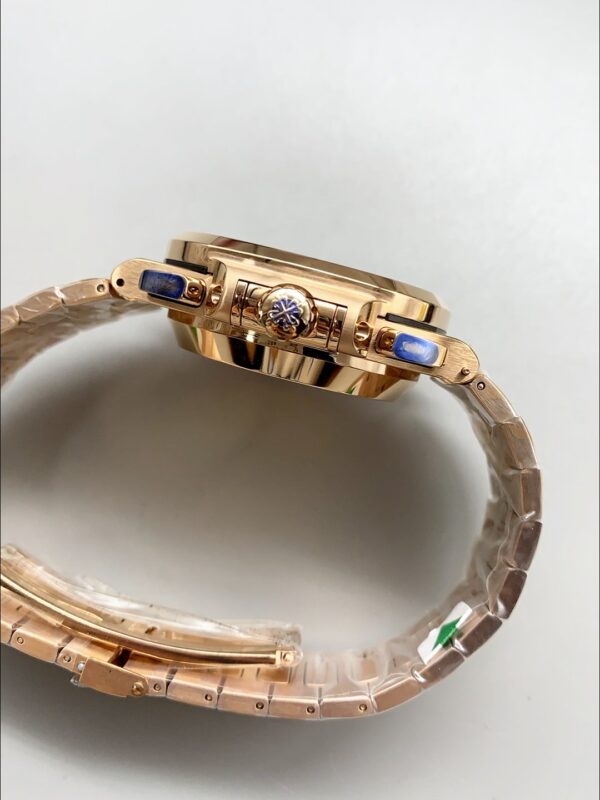 Patek Philippe Nautilus 5980/R Rose Gold 904L Steel Case in Black Dial(1:1 Super Clone)