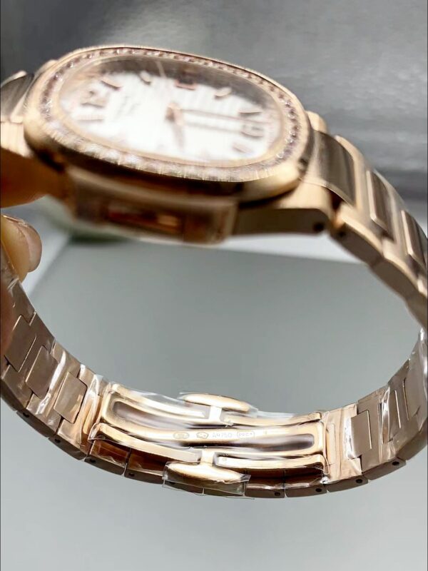 Patek Philippe Nautilus 7010/1GR-011 32MM- Genuine Diamonds on Bezel(1:1 Super Clone)