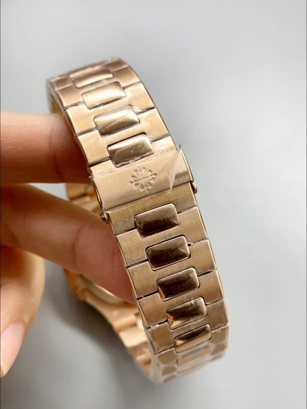 Patek Philippe Nautilus 5980/R Rose Gold 904L Steel Case in Black Dial(1:1 Super Clone)