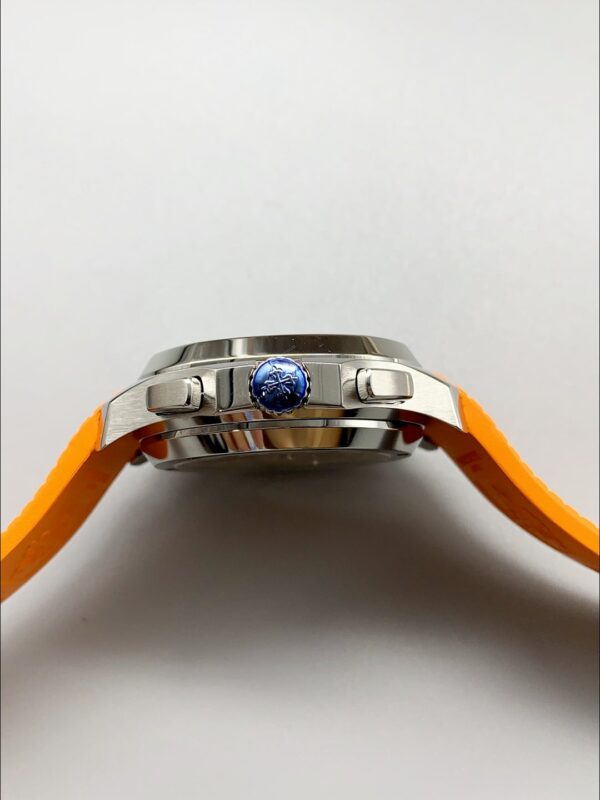 Patek Philippe Aquanaut 5968 Chronograph Steel Casing Orange Strap Watch(1:1 Super Clone)