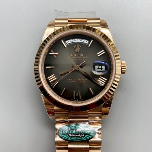 Rolex Day-Date 40 President 18k Rose Gold Slate Ombre Watch(1;1 Super Clone)