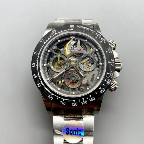 Rolex Daytona Skeleton Dial Carbon Fiber Mechanical Watch (1:1 Super Clone)