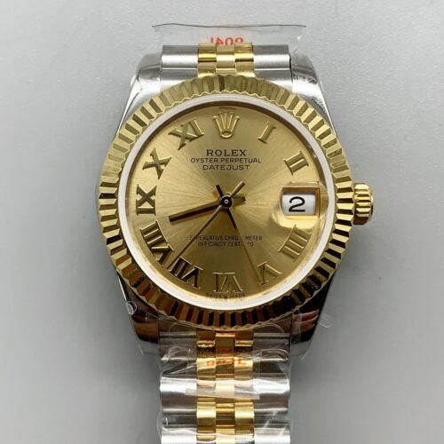 Rolex Datejust Gold with Roman Dial in 36MM (1;1Super Clone)