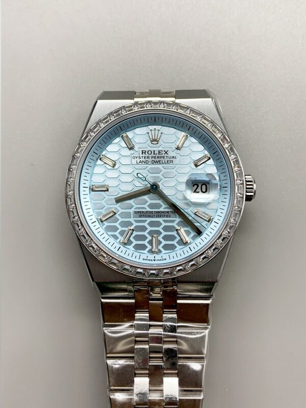 Rolex Land-Dweller 127336 Ice Blue Honeycomb 40MM (1;1 Super Clone)