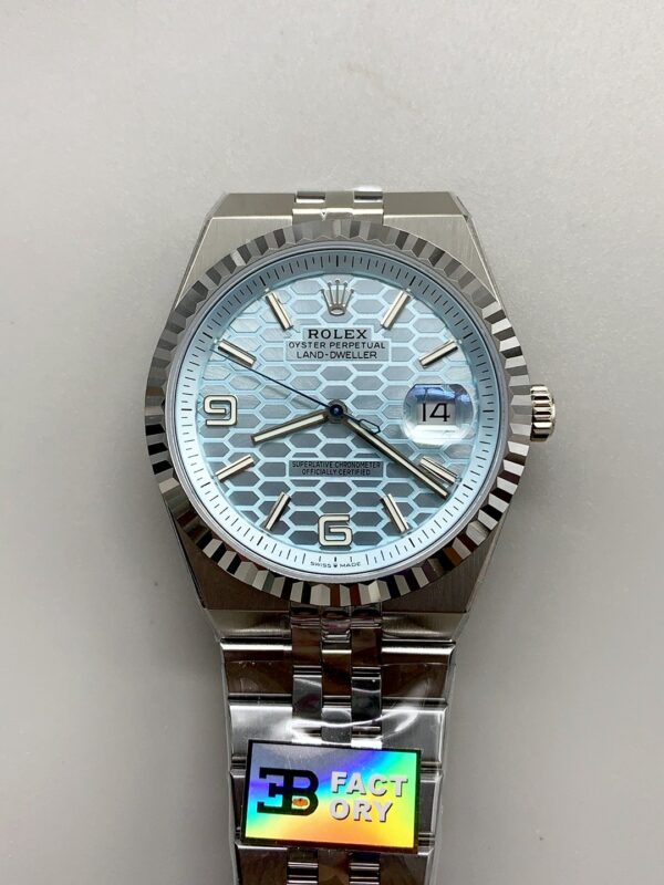 Rolex Land-Dweller 127336 Ice Blue Honeycomb 40MM (1;1 Super Clone)