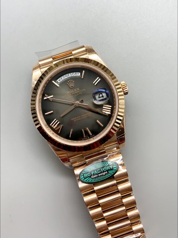 Rolex Day-Date 40 President 18k Rose Gold Slate Ombre Watch(1;1 Super Clone)