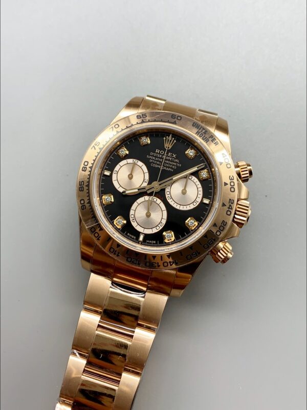 Rolex Daytona Black Dial Rose Gold Model 116509(1;1Super Clone)
