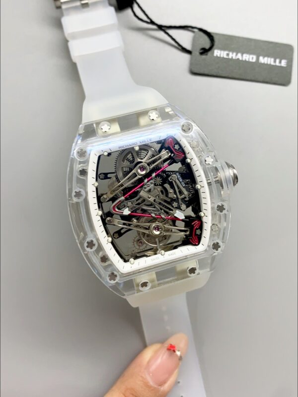 Richard Mille RM38-02 Transparent Crystal Case Tourbillon Mechanical Watch(1;1 Super Clone)