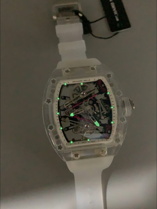 Richard Mille RM38-02 Transparent Crystal Case Tourbillon Mechanical Watch(1;1 Super Clone)