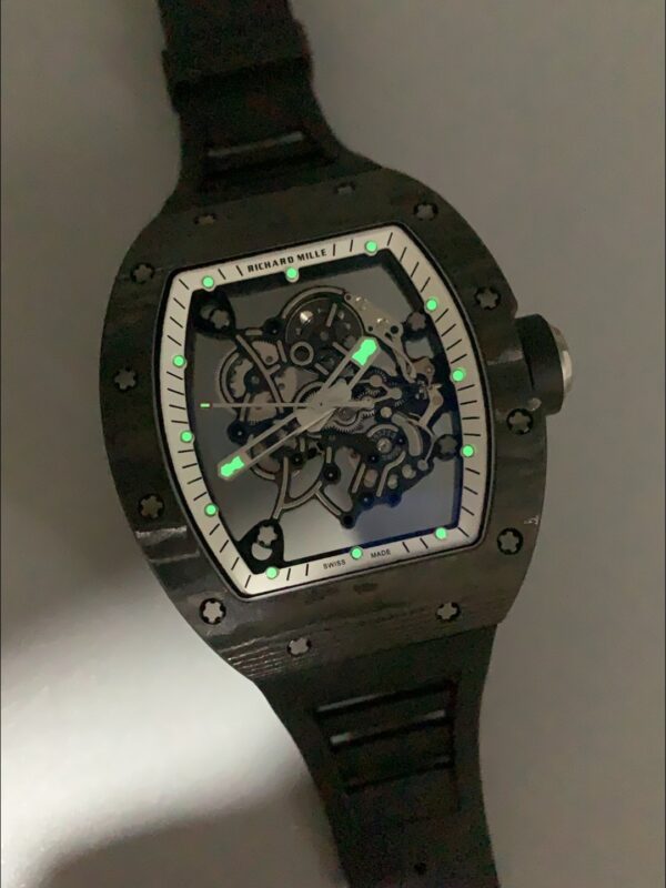 Richard Mille RM055 mechanical watch with carbon fiber case (1;1 Super Clone)