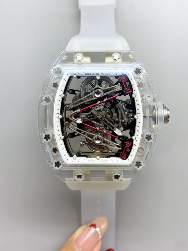 Richard Mille RM38-02 Transparent Crystal Case Tourbillon Mechanical Watch(1;1 Super Clone)