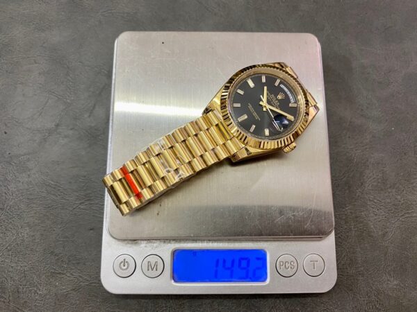Day Date Rolex Weekly Journal 18K Yellow Gold Plated counter weight