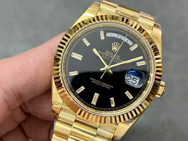 Day Date Rolex Weekly Journal 18K Yellow Gold Plated counter weight