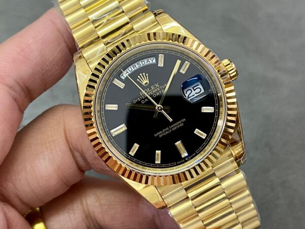 Day Date Rolex Weekly Journal 18K Yellow Gold Plated counter weight